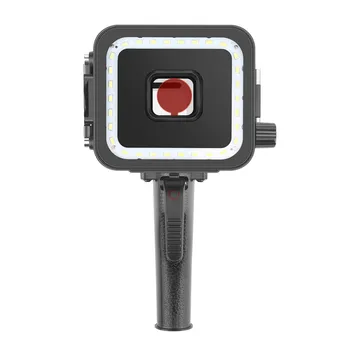 СНИМАЙТЕ преносим подводен led видео осветление за гмуркане 900ЛМ с червен филтър за GoPro Hero 7/Hero 6/Hero 5 черен