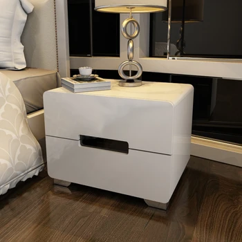 Порцеланови Бели нощни шкафчета, Стая за съхранение, Творчески луксозен малка странична масичка, Подобряване на мебели за дома в скандинавски стил