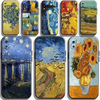 Маслени картини на Ван Гог Звездното небе за Samsung Galaxy A20 A20S калъф за телефон Funda Течен силиконов калъф Carcasa Меки седалките от TPU