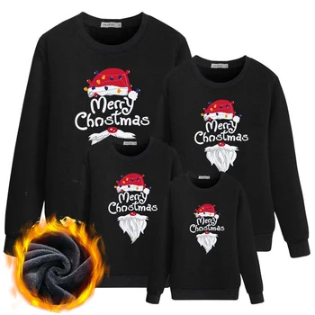 Коледни пуловери за познати на семейството Jersey De Навидад, плътен памучен коледна пижама, Коледен пуловер, еднакви комплекти за двойка, семейство