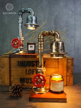 Реколта восъчна лампа за ароматерапия в индустриален стил, лампа за спални, ароматна свещ