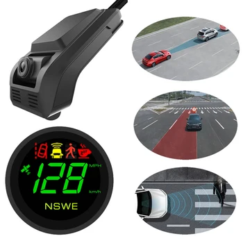 Централният Дисплей ADAS един dashcam С Видеозаписью Автомобилен GPS за измерване на Скоростта, С Аларма LDWS PCW FCWS най-Новият HUD За Tesla Model Y 3