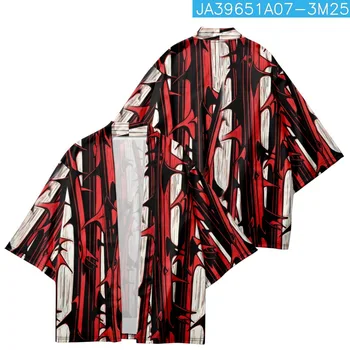 Японски ежедневни мъжки и дамски ризи-жилетки Haori, модни градинска дрехи с принтом, традиционно кимоно, юката, върхове Оверсайз