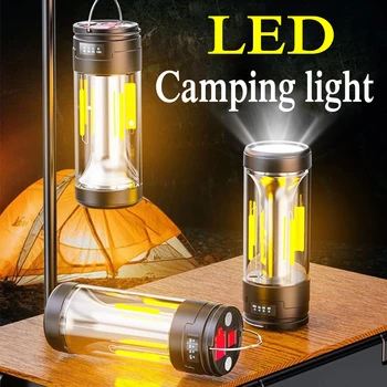 Преносим Походный фенер USB Акумулаторна Лампа за палатка Висящи лампи за на открито Led лампа Водоустойчив Туризъм лампа Преносими фенери