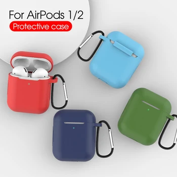 Силиконов калъф със защита от загуба за Apple Airpods 1/2, съвместим с Bluetooth, защитен калъф за безжични слушалки за AirPods 1, 2 аксесоар