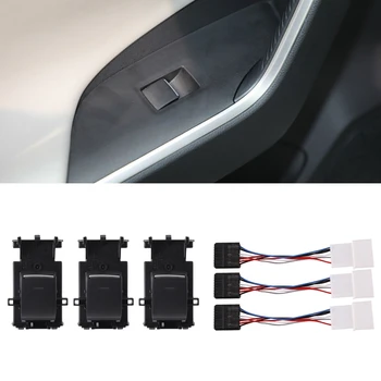 Авто led ключ стеклоподъемника с електрически люк, автомобилни аксесоари, черен на цвят за Toyota RAV4 CHR Corolla 2018-2020