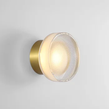 Креативен стенен лампа на дизайнера Прост светлина Луксозен фон за верандата, за Монтиране на нощни интериор лампа за спални, с монтиран на стената лампа за баня