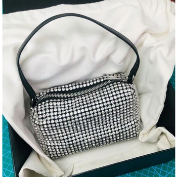 Дамска чанта с пайети, модни мини чанта за подмишниците, чанта с блестящи диаманти, чанта през рамо