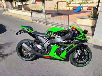 Комплект обтекателей за впръскване на ABS за мотоциклет Kawasaki ZX6R ZX-6R 636 2019 2020 2021 2022 19 20 21 22 636 Черен Зелен