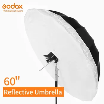 Godox 60 см 150 см Сребристо-Черен Отразяваща Чадър Студийно Осветление Светещи Чадър с Голяма Рассеивающей Капак