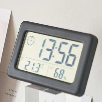 Цифров часовник, термометър, влагомер, led Електронен монитор на влажността в помещението, настолни часовници за дома