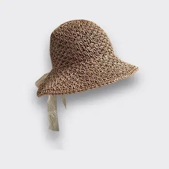 Класическа плажна шапка с цепка отзад, моющаяся шапка с чадър, Лятна Тънка Куха Гъвкава шапка от Слънцето