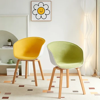 Модерен прост скандинавски ежедневния домашен Луксозен стол с облегалка За офис за преговори, маса за Хранене, стол от масивно дърво, Мебели