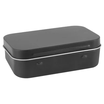 95x60x21 мм, Черна метална кутия с малка коробочкой за бонбони