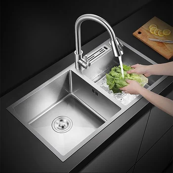 Кухненска мивка от неръждаема стомана 304, двойна мивка, леген за миене на чинии, купа за зеленчуци, Разделител за кухненски мивки