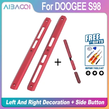 AiBaoQi Абсолютно нов корпус, предна обвивка, средна страна, пластмасова рамка, в средната част на корпуса + страничен бутон, резервни части за ремонт на Doogee S98
