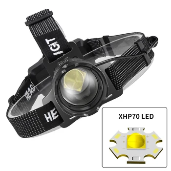 3-защитен силен фенер за плешива глава, лампа за къмпинг, риболов, USB-акумулаторна фенерче, фенер за риболов на открито, zoom лампа за шапки