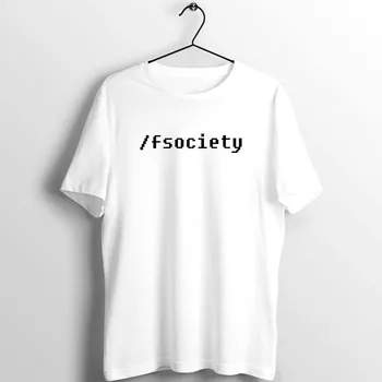Унисекс Мъжки Дамски тениска Mr Robot F Society Художествена тениска с принтом
