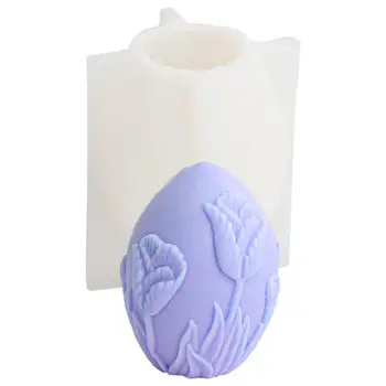 Форма за свещи 1 бр., форма за яйца под формата на нарциса с релефни, За производство на свещи Със специални релефни шарени яйца, Стоки за дома