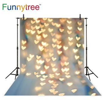 Funnytree снимки декори блестящи сърца боке детски душ на Ден, Свети Валентин заден план фотографско студио декор за фотосесия