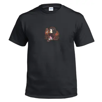 Demon Slayer Kamado Nezuko памучен тениска с принтом за cosplay, мъжки дамски лятна риза с къс ръкав