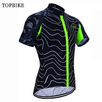 TOPBIKE Мъжка Велосипедна фланелка на МТВ, дишаща велосипедна фланелка, велосипедна риза с къс ръкав, лятна Бързосъхнеща майк за автомобилния състезания, защищающая от Пот