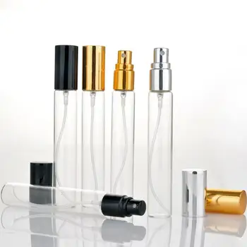 Преносим стъклен флакон парфюм за еднократна употреба обем 15 мл с алуминиев спрей, празен калъф за парфюми за пътници lin3622