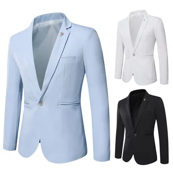 2023, търговският специален експрес, нов мъжки ежедневни малък костюм, обикновен костюм с ревери на една пуговице, палто