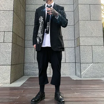 Облекло Owen Yohji в японски корейски стил, мъжки костюм за почивка, мъжки дрехи оверсайз