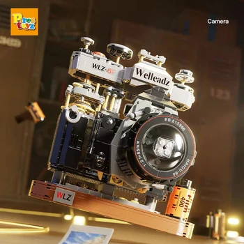 Класическа Креативна Ретро Камера Строителни Блокове Идеи 6392343 Имитация Винтажной Камера 3D Модел Набор от Тухли Забавни Детски Играчки