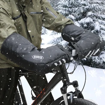 Зимна топла велосипедна ръкавица за мъже и жени, ветроупорен ръкавици на волана, МТБ Ръкавици за шоссейного мотор, ръкавици за сигурност на мотора