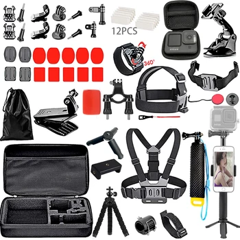 Аксесоари за спортна камера Super Suit Планина за каска, ремък за камери Gopro Hero 10 9 8 7 5 4 За аксесоари Sjcam Sj4000