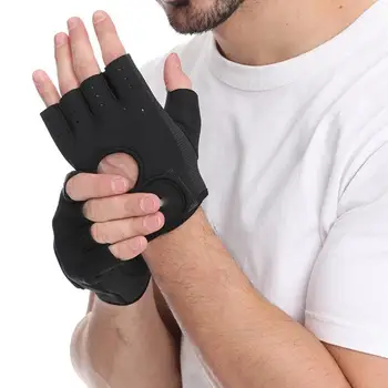 1 Чифт тренировъчни ръкавици, ръкавици за фитнес на полпальца, защита на ръцете, велосипедни ръкавици