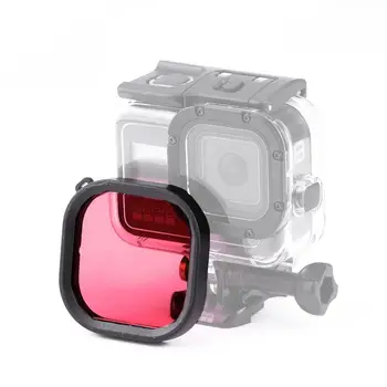 Квадратен корпус, Цветен Филтър за обектив за гмуркане за GoPro HERO8, черен Оригинален Водоустойчив корпус