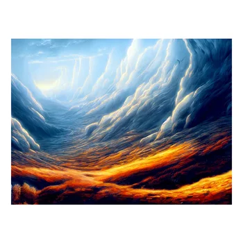 Диамантена живопис САМ Цветни облаци Бормашина Бродерия на кръстат бод Набор от Диамантени Плочки с кристали Картина от Ръчно изработени