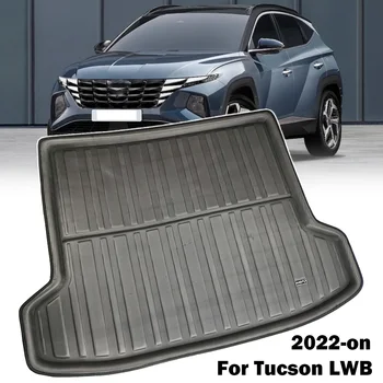 За Hyundai Tucson NX4 LWB 2022 2023 За седалки на 2-ри ред Карго подложка Подложка за пода на Багажника Водоустойчив тава за багажника Тава за килими