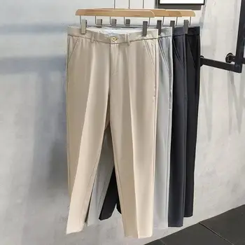 Летни нови мъжки панталони, ежедневни панталони, тънка и дишаща корейската версия на тесни девятиточечных панталон, класически мъжки марка H81