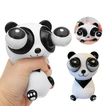 Креативна очарователна играчка за декомпресия животни, Преносима играчка за хлюпания Панди, Хлопающие Въртящи се очи, Детски подарък