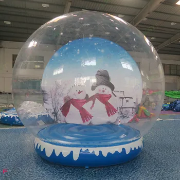 Персонализирани надуваем снежна топка с височина 3 м, надуваем коледа снежна топка/надуваем снежна топка