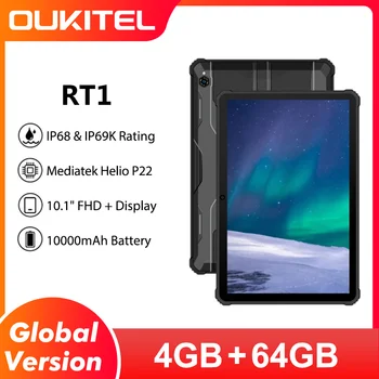 OUKITEL RT1 Здрав Таблет 4gb + 64 GB 10000 ма с акумулаторна батерия IP68/69 K 10,1 