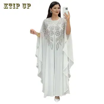 Мюсюлмански кафтан в Рамадан, рокля Абайя, секси Елегантна вечерна рокля в Дубай, африканските шифоновое на макси рокля Boubou Robe Djellaba Femme