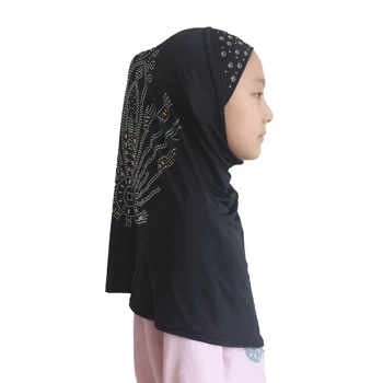 Мюсюлманин. → за момичета, ислямски шал, шал, меки еластични за момичета от 7 до 12 години с красив ромбовидным модел