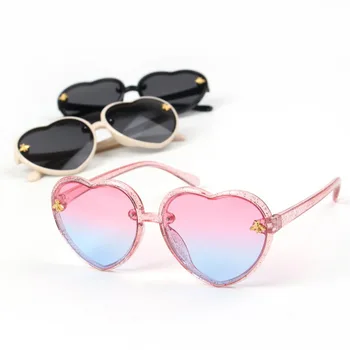 Сладък детски слънчеви очила във формата на сърце, светли градиентные лещи, детски слънчеви очила с UV400, слънчеви очила, аксесоари за деца от 3-8 години