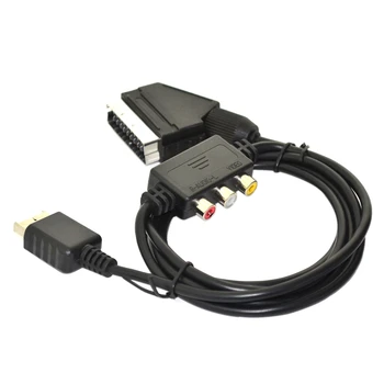 Висококачествен кабел Scart дължина 1,78 м за PlayStation 2 PS2 игри с адаптер AV Box, игрова конзола, кабел Scart, игрови аксесоари