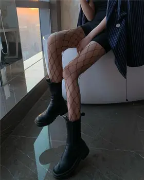 Дамски Секси мрежести чорапогащи, тънки дълги мрежести идеални крака, найлонови чорапи за тялото, чорапогащи в окото, чорапи носочные изделия с висока талия