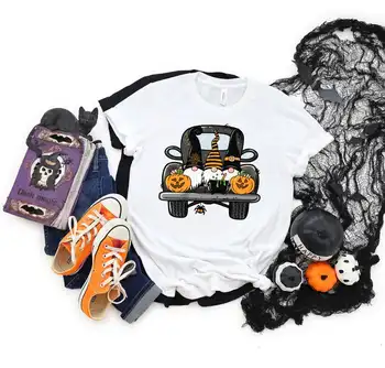 Хелоуин Камион Party, Тениска на Хелоуин, Забавна Тениска на Хелоуин, 100% Памук, Градинска Дрехи с кръгло деколте, Унисекс, harajuku kawaii
