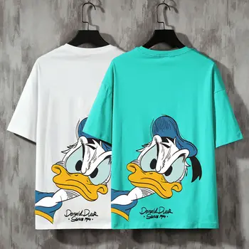2022 Disney Donald Duck, нова тениска с къси ръкави, памучен лятна модна марка новост