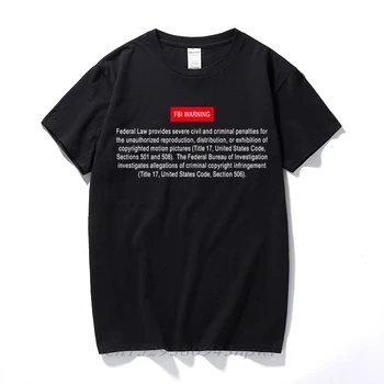 Мъжки Тениски, Мода 2020, Тениска с принтом ФБР, Предупреждение, Забавен Дизайн Букви, Мъжка Тениска, Памучен Тениска с къс Ръкав, Homme