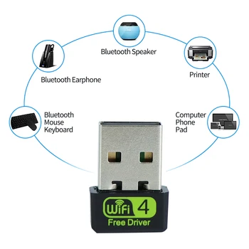 Безплатен Драйвер за USB Wifi Адаптер 600 Mbit/s, Wi fi Ключ 2,4 G 5 Ghz Антена USB PC Ethernet Lan AC Wifi Приемник Безжична Мрежова карта