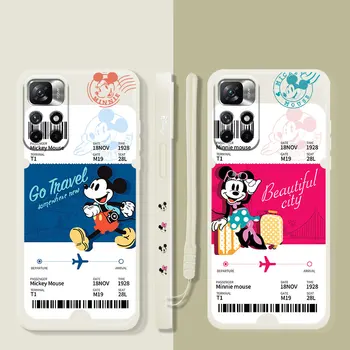 Оригинална Течност За Xiaomi Redmi Note 8 K30 K40 10 9C 9T Note 10 Pro 9A 9S 9 Калъфи за пътни карти Disney Mickey Minnie City